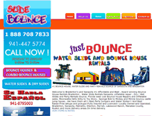 Tablet Screenshot of justbounceonline.com